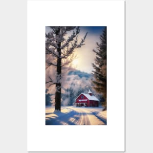 Winter On The Farm Posters and Art